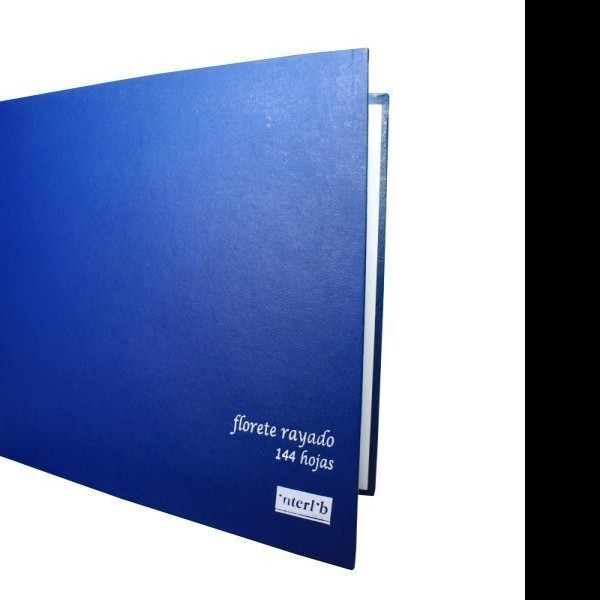 LIBRO FLORETE GRIS AZUL INTERLIB FI.144H. PZA